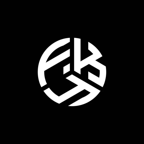 Fky Letter Logo Ontwerp Witte Achtergrond Fky Creatieve Initialen Letter — Stockvector