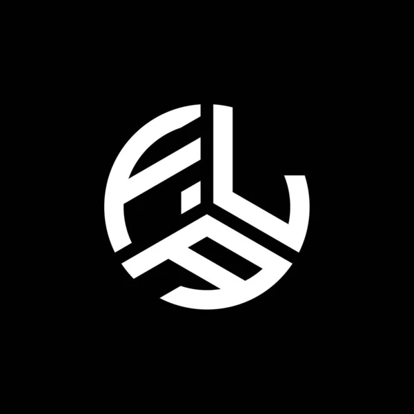 Diseño Del Logotipo Letra Fla Sobre Fondo Blanco Fla Iniciales — Archivo Imágenes Vectoriales