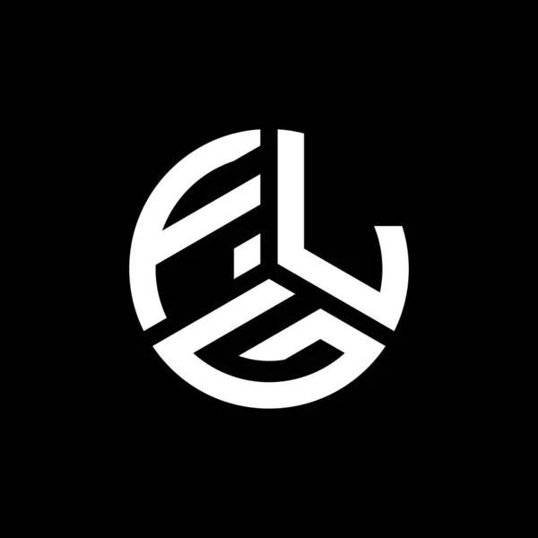 Flg Bokstav Logotyp Design Vit Bakgrund Flg Kreativa Initialer Brev — Stock vektor