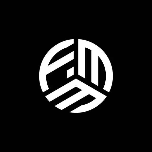 Diseño Del Logotipo Letra Fmm Sobre Fondo Blanco Fmm Iniciales — Vector de stock