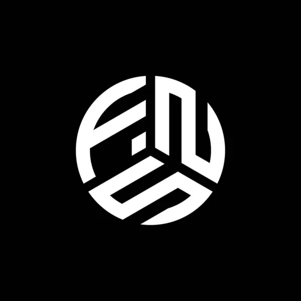 Fns Logo Ontwerp Witte Achtergrond Fns Creatieve Initialen Letter Logo — Stockvector