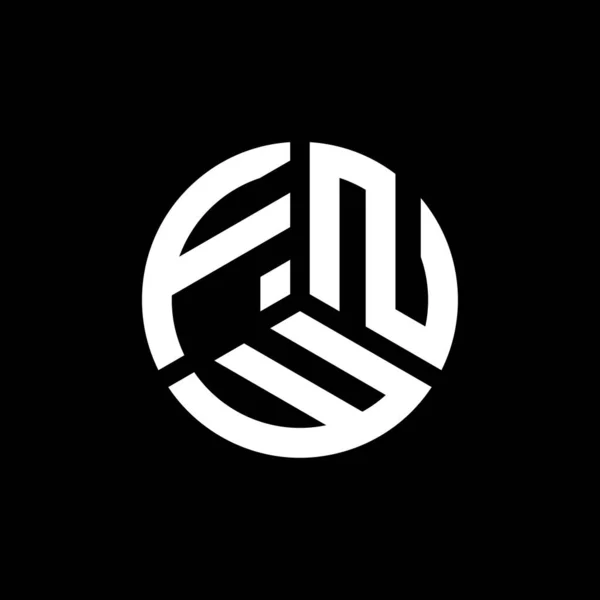 Diseño Del Logotipo Letra Fnw Sobre Fondo Blanco Fnw Iniciales — Vector de stock