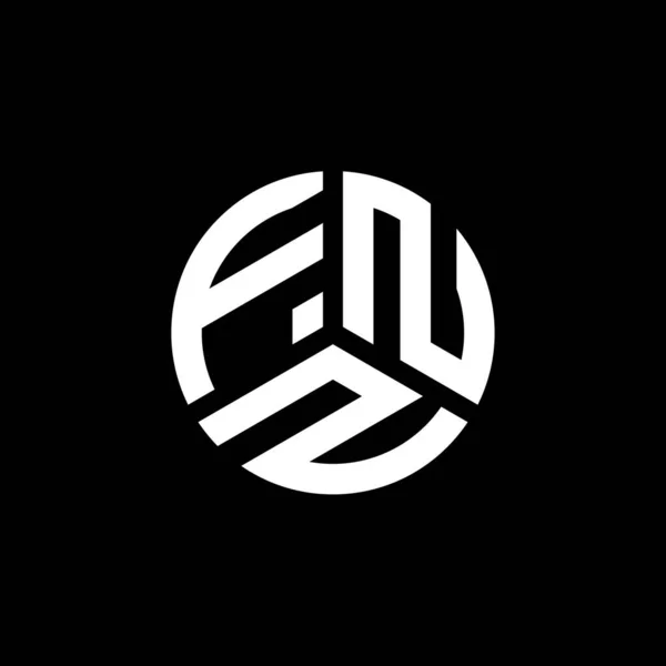 Fnz Logo Ontwerp Witte Achtergrond Fnz Creatieve Initialen Letter Logo — Stockvector