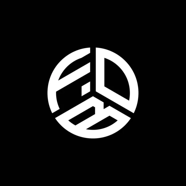 Projekt Logo Litery Printfob Białym Tle Fob Twórcze Inicjały Litera — Wektor stockowy