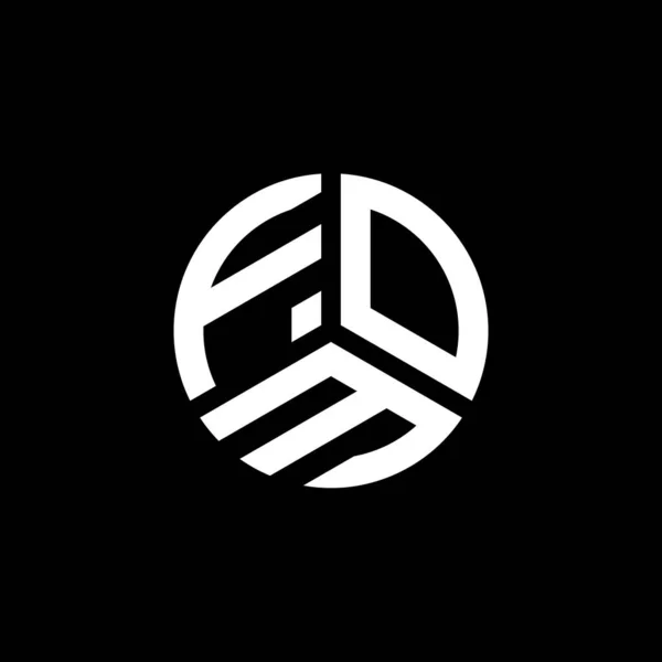 Fom Brev Logotyp Design Vit Bakgrund Fom Kreativa Initialer Brev — Stock vektor