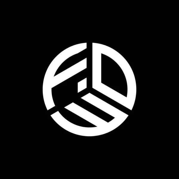 白い背景にFow文字のロゴデザイン 次創造的なイニシャルの手紙のロゴの概念 次文字デザイン — ストックベクタ