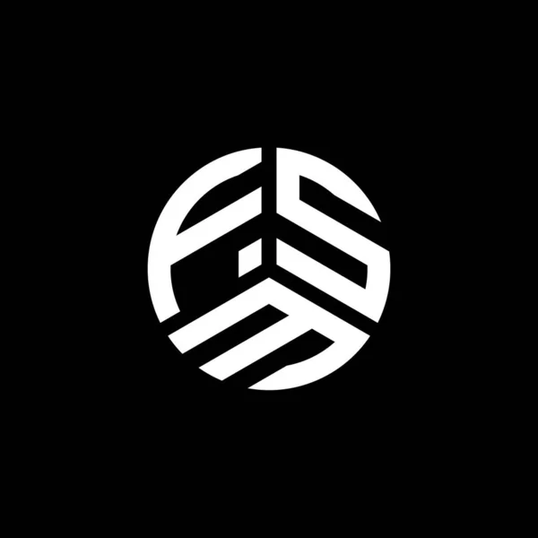 Design Logo Literei Fsm Fundal Alb Fsm Creativ Iniţiale Litera — Vector de stoc