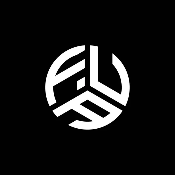 Beyaz Arka Planda Fua Harf Logosu Tasarımı Fua Yaratıcı Harfler — Stok Vektör