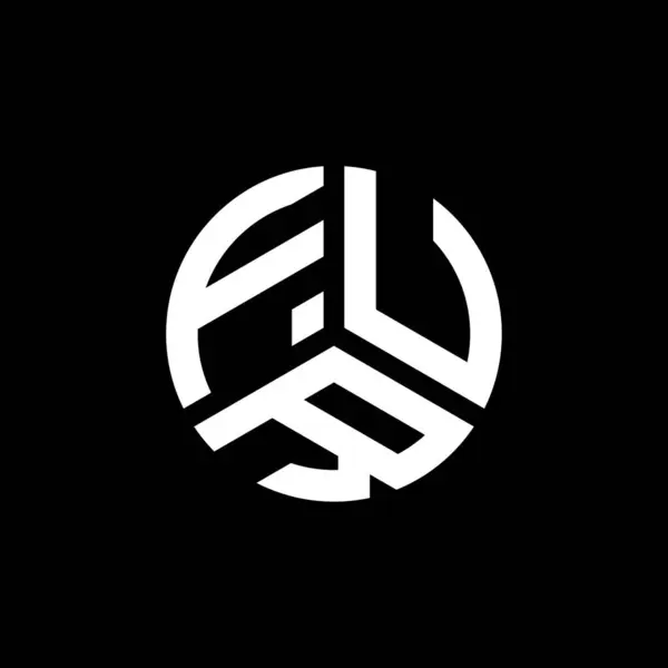 Fur Letter Logo Ontwerp Witte Achtergrond Fur Creatieve Initialen Letter — Stockvector