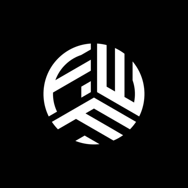 Дизайн Логотипа Fwf Белом Фоне Творческие Инициалы Буквы Логотип Концепции — стоковый вектор