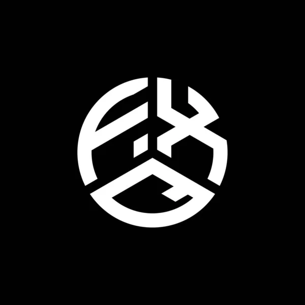 Beyaz Arka Planda Fxq Harf Logosu Tasarımı Fxq Yaratıcı Harflerin — Stok Vektör