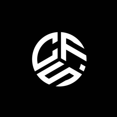 Beyaz arka planda CFS harf logosu tasarımı. CFS yaratıcı harf logosu konsepti. CFS harf tasarımı.