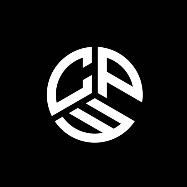 Diseño Del Logotipo Letra Cpw Sobre Fondo Blanco Cpw Iniciales — Vector de stock