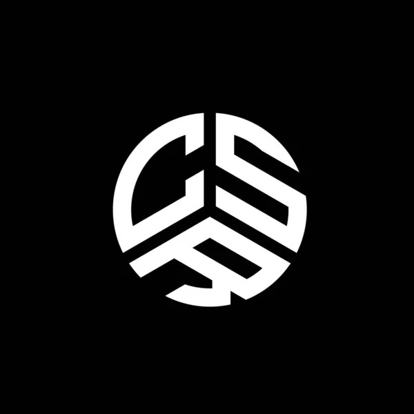 Σχεδιασμός Λογότυπου Γράμματα Csr Λευκό Φόντο Δημιουργικά Αρχικά Csr Έννοια — Διανυσματικό Αρχείο