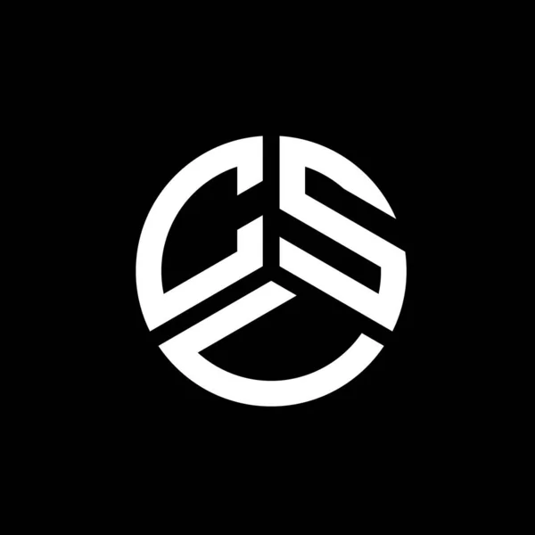 Design Logotipo Carta Csv Fundo Branco Csv Iniciais Criativas Conceito — Vetor de Stock