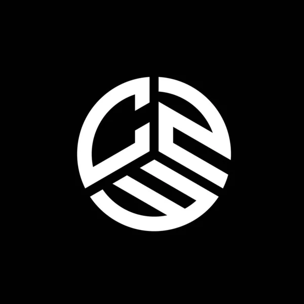 白い背景にCzwの手紙のロゴデザイン Czwクリエイティブイニシャルレターロゴコンセプト Czwレターデザイン — ストックベクタ