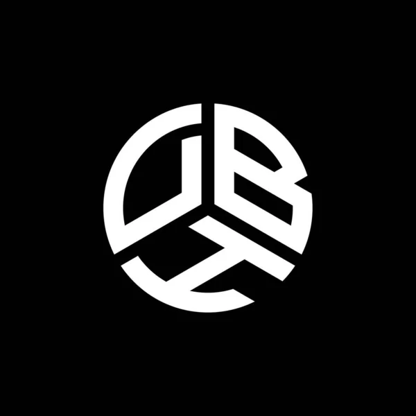 Diseño Del Logotipo Letra Dbh Sobre Fondo Blanco Dbh Iniciales — Vector de stock