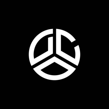 Beyaz arka planda DCO harf logosu tasarımı. DCO yaratıcı harflerin baş harfleri logo kavramı. DCO harf tasarımı.