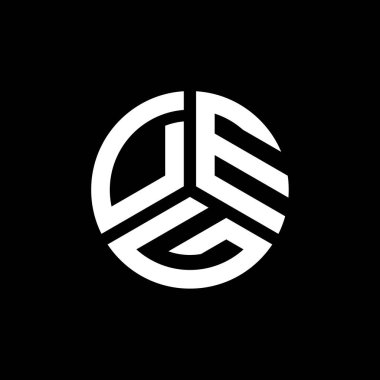 Beyaz arkaplanda DEG harf logosu tasarımı. DEG yaratıcı harflerin baş harfleri logo konsepti. DEG harf tasarımı.