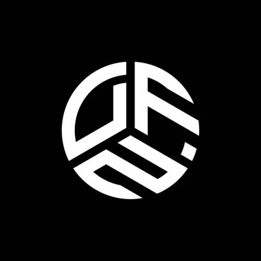 Beyaz arka planda DFN harf logosu tasarımı. DFN yaratıcı harflerin baş harfleri logo kavramı. DFN harf tasarımı.