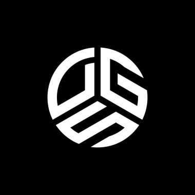 Beyaz arka planda DGS harfi logo tasarımı. DGS yaratıcı harfler logosu konsepti. DGS harf tasarımı.