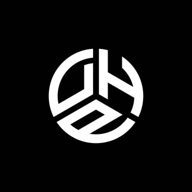Beyaz arkaplanda DHP harf logosu tasarımı. DHP yaratıcı harf logosu konsepti. DHP harf tasarımı.