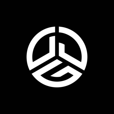 Beyaz arka planda DJG harf logosu tasarımı. DJG yaratıcı harflerin baş harfleri logo kavramı. DJG harf tasarımı.