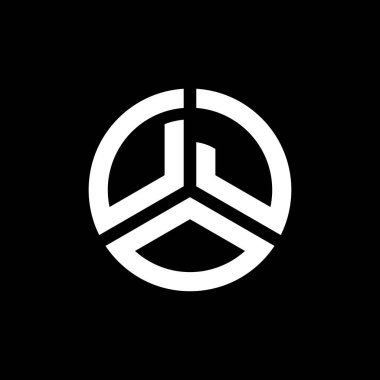 Beyaz arka planda DJO harf logosu tasarımı. DJO yaratıcı harf logosu konsepti. DJO harf tasarımı.