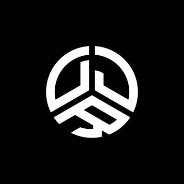 Beyaz arka planda DJR harf logosu tasarımı. DJR yaratıcı harflerin baş harfleri logo kavramı. DJR harf tasarımı.