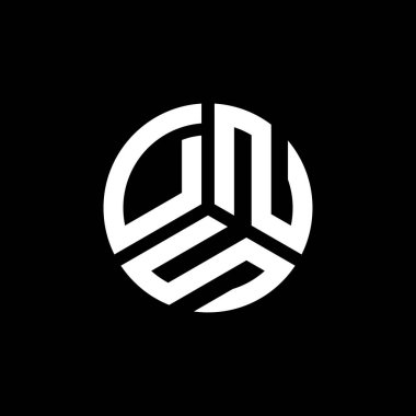 Beyaz arka planda DNS harf logosu tasarımı. DNS yaratıcı harflerin baş harfleri logo kavramı. DNS harf tasarımı.