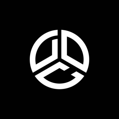 Beyaz arka planda DOC harf logosu tasarımı. DOC yaratıcı harf logosu konsepti. DOC harf tasarımı.