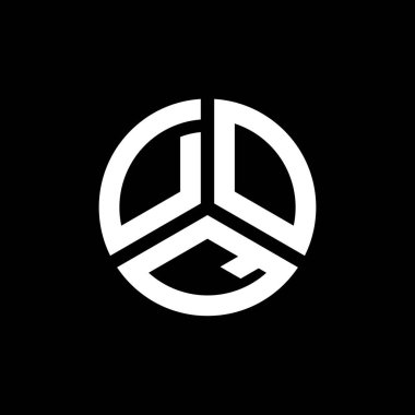 Beyaz arka planda DOQ harfi logo tasarımı. DOQ yaratıcı harflerin baş harfleri logo kavramı. DOQ harf tasarımı.