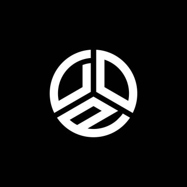 Beyaz arka planda DOP harf logosu tasarımı. DOP yaratıcı harf logosu konsepti. DOP harf tasarımı.