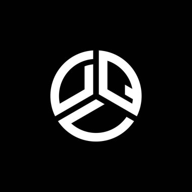 Beyaz arka planda DQV harf logosu tasarımı. DQV yaratıcı harflerin baş harfleri logo kavramı. DQV harf tasarımı.
