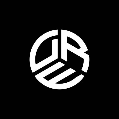 Beyaz arkaplanda DRE harf logosu tasarımı. DRE yaratıcı harflerin baş harfleri logo kavramı. DRE harf tasarımı.