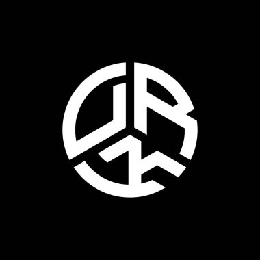 Beyaz arkaplanda DRK harf logosu tasarımı. DRK yaratıcı harflerin baş harfleri logo kavramı. DRK harf tasarımı.