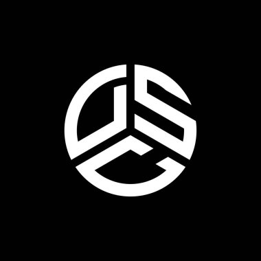 Beyaz arka planda DSC harf logosu tasarımı. DSC yaratıcı harflerin baş harfleri logo kavramı. DSC harf tasarımı.