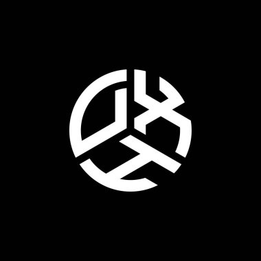 Beyaz arkaplanda DXH harf logosu tasarımı. DXH yaratıcı harflerin baş harfleri logo kavramı. DXH harf tasarımı.