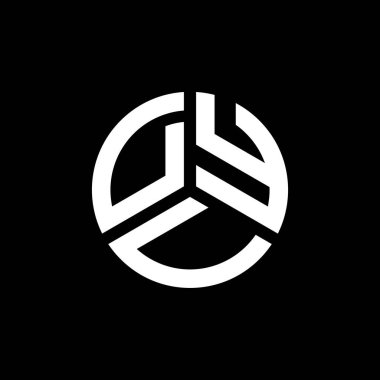 Beyaz arka planda DYV harf logosu tasarımı. DYV yaratıcı harflerin baş harfleri logo kavramı. DYV harf tasarımı.