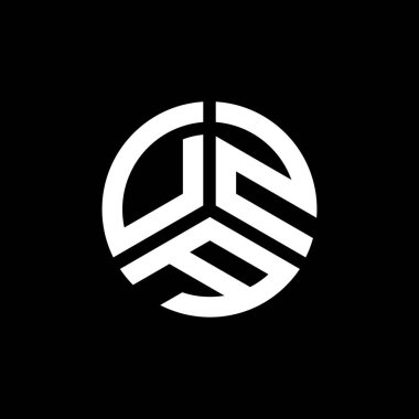 Beyaz arka planda DZA harf logosu tasarımı. DZA yaratıcı harf logosu konsepti. DZA harf tasarımı.