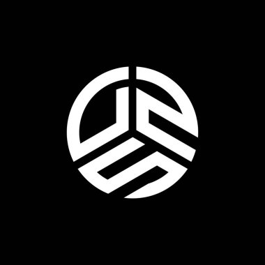 Beyaz arka planda DZS harf logosu tasarımı. DZS yaratıcı harf logosu konsepti. DZS harf tasarımı.