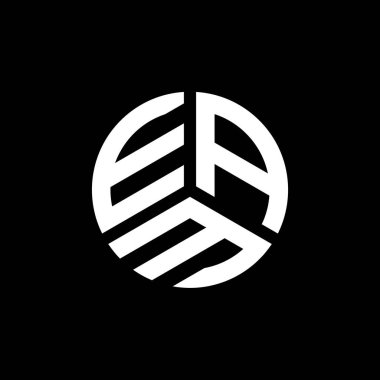 Beyaz arkaplanda EAM harfi logosu tasarımı. EAM yaratıcı harfler logosu konsepti. EAM harf tasarımı.