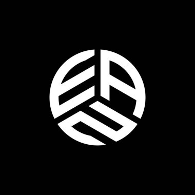 Beyaz arkaplanda EAN harf logosu tasarımı. EAN yaratıcı harflerin baş harfleri logo kavramı. EAN harf tasarımı.