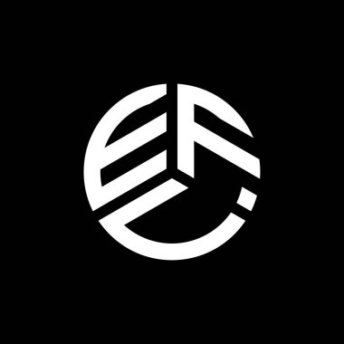 Beyaz arka planda EFU harf logosu tasarımı. EFU yaratıcı harflerin baş harfleri logo kavramı. EFU harf tasarımı.