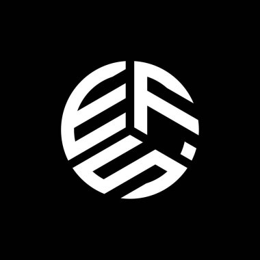 Beyaz arka planda EFS harf logosu tasarımı. EFS yaratıcı harflerin baş harfleri logo kavramı. EFS harf tasarımı.