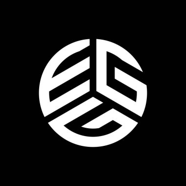 Beyaz arkaplanda EGG harf logosu tasarımı. EGG yaratıcı harf logosu konsepti. EGG harf tasarımı.