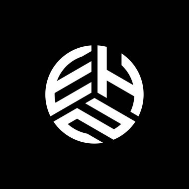 Beyaz arka planda EHN harf logosu tasarımı. EHN yaratıcı harflerin baş harfleri logo kavramı. EHN harf tasarımı.