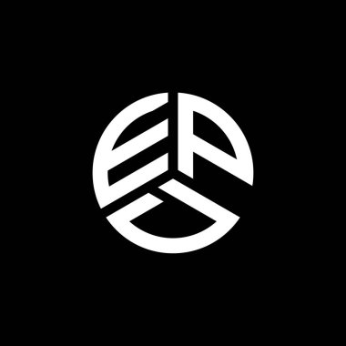 Beyaz arka planda EPD mektup logosu tasarımı. EPD yaratıcı harflerin baş harfleri logo konsepti. EPD mektup tasarımı.