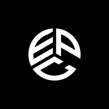 Beyaz arkaplanda EPC harf logosu tasarımı. EPC yaratıcı harflerin baş harfleri logo kavramı. EPC harf tasarımı.