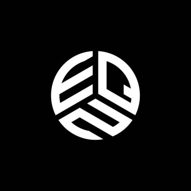 Beyaz arkaplanda EQN harf logosu tasarımı. EQN yaratıcı harflerin baş harfleri logo kavramı. EQN harf tasarımı.